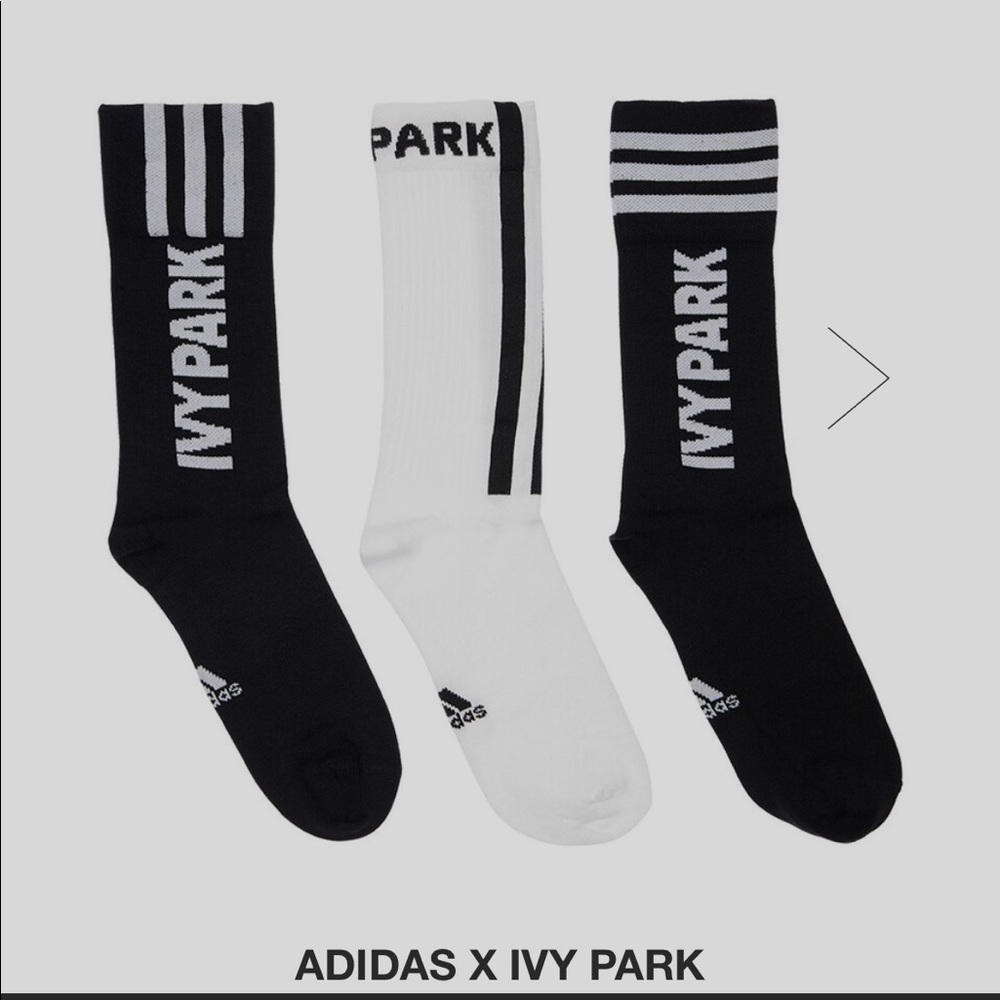 2019 IVY PARK SOCKS BLACK/WHITE XXL